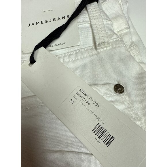 James Jeans Women's Leggings Faux Front Pockets Twiggy White Size 24 NEW Spots - Picture 12 of 12